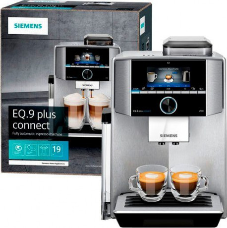SIEMENS SIEMENS Kaffeevollautomat EQ.9 plus connect s500 TI9558X1DE, extra leise, automatische Reinigung, bis zu 10 individuelle Profile Полностью автоматическая кофемашина SIEMENS EQ.9 plus Connect s500 TI9558X1DE, особо тихая, автоматическая очистка, д
