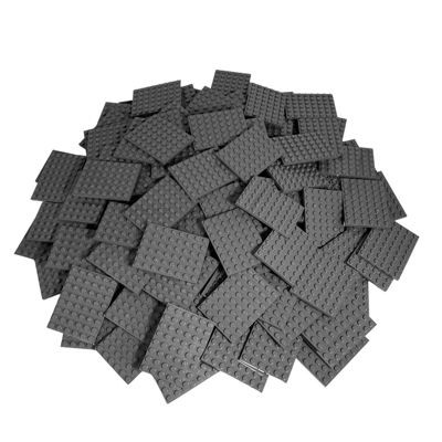 LEGO LEGO 6x8 Platten Dunkelgrau - 100 Stueck - Dark bluish grey plate 3036 Тарелки LEGO 6x8 темно-серые - 100 штук - Темно-голубовато-серая пластина 3036