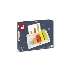 Janod Essentiel Zahlen Lernspiel aus Holz Babys und Kleinkinder Zahlen lernen Farbe auf Wasserbasis Ab 3 Jahren Essentiel Обучающая игра «Цифры» из дерева Младенцы и малыши изучают цифры Краска на водной основе С 3 лет