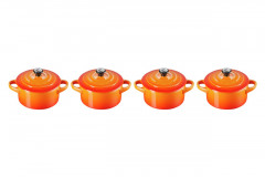 Le Creuset LE CREUSET Mini-Cocotte 4er-Set COCOTTE orange LE CREUSET Mini Cocotte Набор из 4 штук COCOTTE