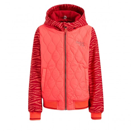 WE Fashion Meisjes quilted jas met zebradessin Outdoorjacken fur Madchen Стеганые куртки Meisjes из жас с рисунком под зебру для девочек