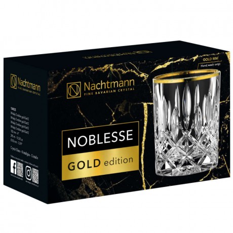 Nachtmann Nachtmann Noblesse Gold Whiskybecher Glas Set 2-tlg. - Limited Edition h: 102 mm / 295 ml Набор стаканов для виски Nachtmann Noblesse Gold, 2 шт. Ограниченная серия, высота: 102 мм / 295 мл.