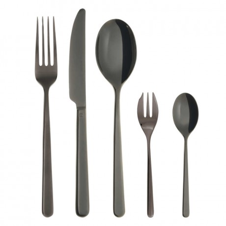 Sambonet Sambonet Linear - Edelstahl / PVD schwarz Besteckset 30-tlg. Vollheft / Monoblock Sambonet Linear - набор столовых приборов из нержавеющей стали / PVD черного цвета, 30 предм. Полный буклет/моноблок