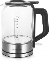 Emerio Emerio Wasserkocher EMERIO WK-122574 Wasserkocher schnurlos, BPA-frei Silber, Schwarz, 1.50 l, 2200 W  Чайник Emerio EMERIO WK-122574 Беспроводной чайник, без BPA серебристый, черный, 1,50 л, 2200 Вт
