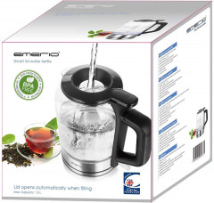 Emerio Emerio Wasserkocher EMERIO WK-122574 Wasserkocher schnurlos, BPA-frei Silber, Schwarz, 1.50 l, 2200 W  Чайник Emerio EMERIO WK-122574 Беспроводной чайник, без BPA серебристый, черный, 1,50 л, 2200 Вт