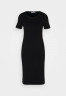 Tommy Hilfiger KNEE DRESS Jersey dress black ПЛАТЬЕ НА КОЛЕНАХ Платье из джерси черный