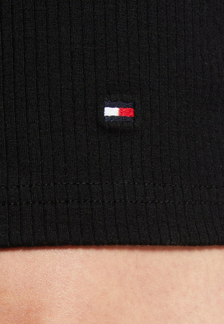 Tommy Hilfiger KNEE DRESS Jersey dress black ПЛАТЬЕ НА КОЛЕНАХ Платье из джерси черный