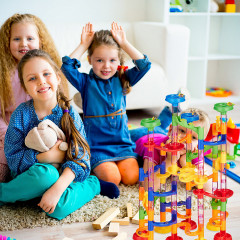 relaxdays Kugelbahn 120-teilig Дорожка для мячей 120 шт.