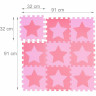 relaxdays 45 x Puzzlematte Sterne rosa-pink 45 x коврик-пазл звезды розово-розовый