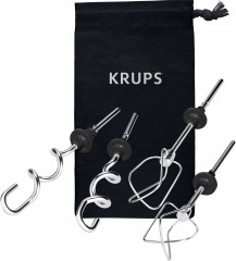 Krups Krups Handmixer F60858 3Mix 7000, 500 W, limitierte Edition, Zubehortasche, Quirl+Knethaken aus Edelstahl  Ручной миксер Krups F60858 3Mix 7000, 500 Вт, ограниченная серия, сумка для аксессуаров, венчик + крюк для теста из нержавеющей стали