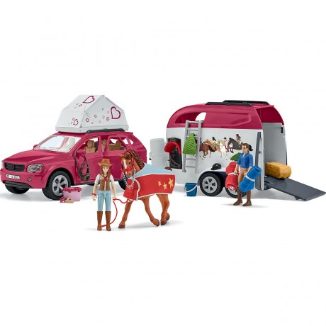 Schleich Schleich Horse Club 42535 Abenteuer mit Auto und Pferdeanhanger Schleich Horse Club 42535 приключение с автомобилем и конным прицепом