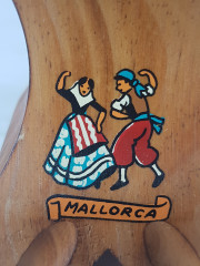 Mallorca Деревянный подсвечник &quot;Испанский танец&quot;, 14,5 x 6,5 см, Испания, 1960-70гг.