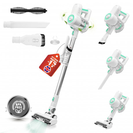 Linsar Akku-Hand-und Stielstaubsauger 3-in-1, Beutellos, HEPA-Filter, LED-Leuchte, 36 Min. Akku, 22,5V Schwarz Беспроводной ручной пылесос Linsar 3-в-1, без мешка, HEPA-фильтр, светодиодная подсветка, аккумулятор на 36 минут, 22,5 В