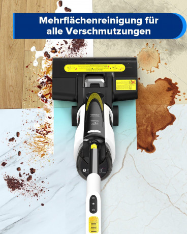 Redkey Redkey Nass-Trocken-Akkusauger W12 SE, 180,00 W, Nass-Trocken-Sauger Staubsauger,Wischmopp, Nass-und Trockensauger Selbstreinigung LED,Leistungsstark leicht leise Беспроводной пылесос Redkey для сухой и влажной уборки W12 SE, 180,00 Вт, пылесос дл
