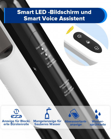 Redkey Redkey Nass-Trocken-Akkusauger W12 SE, 180,00 W, Nass-Trocken-Sauger Staubsauger,Wischmopp, Nass-und Trockensauger Selbstreinigung LED,Leistungsstark leicht leise Беспроводной пылесос Redkey для сухой и влажной уборки W12 SE, 180,00 Вт, пылесос дл