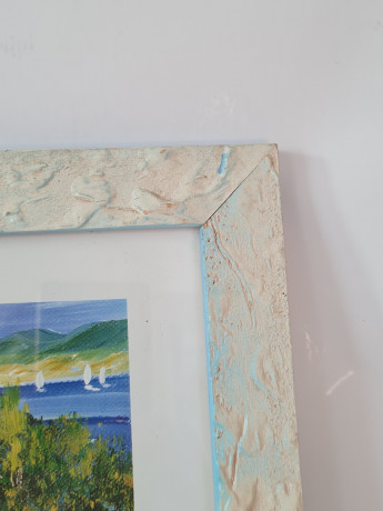 Картина винтажная "Дом на берегу" М.Кристоф, 35 x 28,5 см, Германия, 1960-70гг.