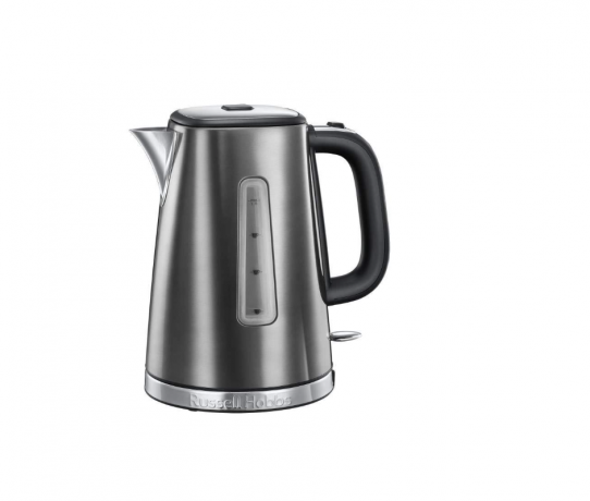 Russell Hobbs Wasserkocher Luna, Edelstahl, Grau, Электрический чайник 23211-70 объёмом 22,8 x 20,3 x 24 cm 1,16 Kilogramm л, нержавеющая сталь, мощностью 2400