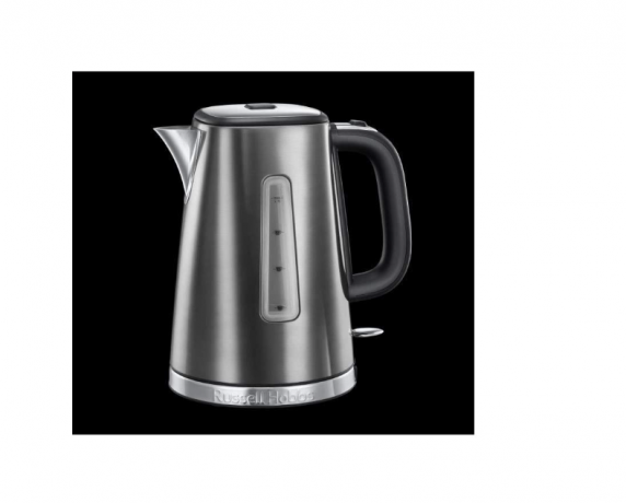 Russell Hobbs Wasserkocher Luna, Edelstahl, Grau, Электрический чайник 23211-70 объёмом 22,8 x 20,3 x 24 cm 1,16 Kilogramm л, нержавеющая сталь, мощностью 2400
