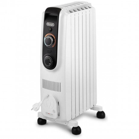 DeLonghi Dragon Easytronic TRD50615 Масляный радиатор, 1500 Вт, электронный термостат Easytronic, защита от перегрева