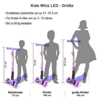 APOLLO LED Kinderscooter Kids Whiz Светодиодный детский самокат Kids Whiz