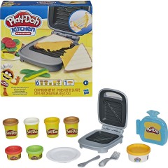 Hasbro Play-Doh Kitchen Creations Sandwichmaker Set fur Kinder ab 3 Jahren mit Play-Doh Elastix Knete und 6 weiteren Farben Набор для приготовления сэндвичей Play-Doh Kitchen Creations для детей от 3 лет с пластилином Play-Doh Elastix и 6 другими цветами