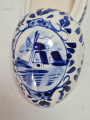 Шкатулка винтажная Delft Blue Holland в форме яйца, ручная роспись, фарфор, 8,5 x 6 x 6 см, Нидерланды, 1960-70гг.