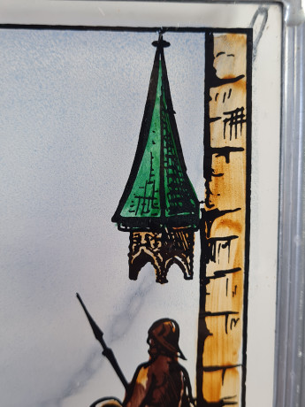 Картина винтажная "Нюрнберг", на стекле с металлич.цепочкой, 29 x 23 см, Германия, 1960-70гг.