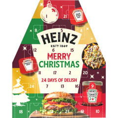 Heinz Saucen, Dips & Dressings Adventskalender 2026, Heinz Адвент-календарь 2026 с соусами, дипами и заправками десяти вкусов, 24 порции, 642 г