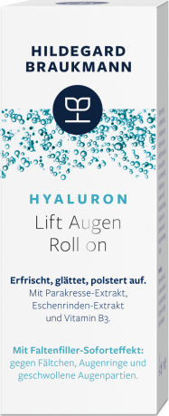 Hildegard Braukmann LIMITIERTE EDITIONEN Hyaluron Lift Augen Roll on, 10 ml, Hildegard Braukmann роликовый гель для кожи вокруг глаз с гиалуроновой кислотой, для всех типов кожи, 10 мл