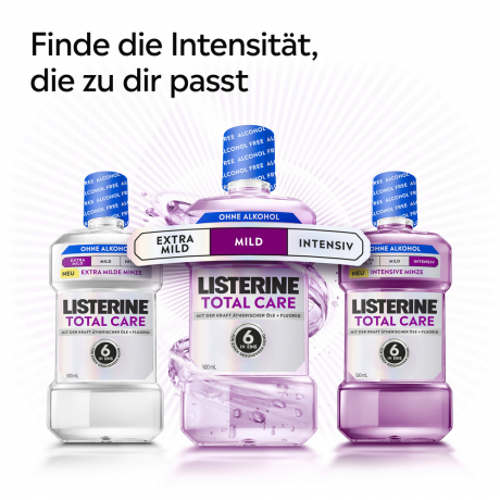 Listerine Mundspuelung Total Care Extra Mild, 500 ml, Listerine ополаскиватель для полости рта Total Care Extra Mild без спирта, особо мягкий вкус, защита 6 в 1, 500 мл