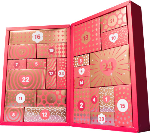 Lovehoney mon ami Amorana Adventskalender 2026, взрослый адвент-календарь для пар с интимными товарами и аксессуарами, 25 продуктов