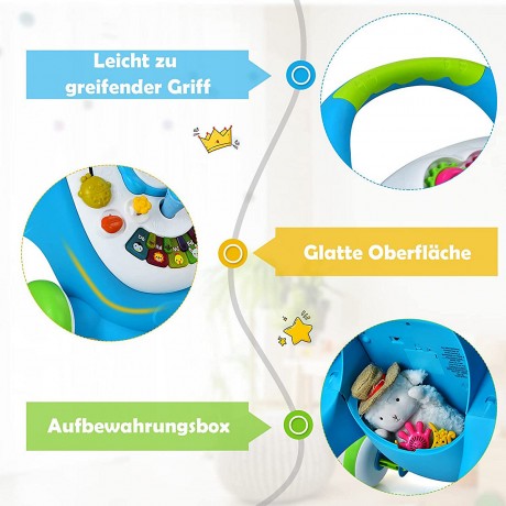 COSTWAY® Lauflernhilfe Lauflernwagen mit Spielbrett Barenmuster Ходунки детские ходунки с игровым полем в виде медвежонка