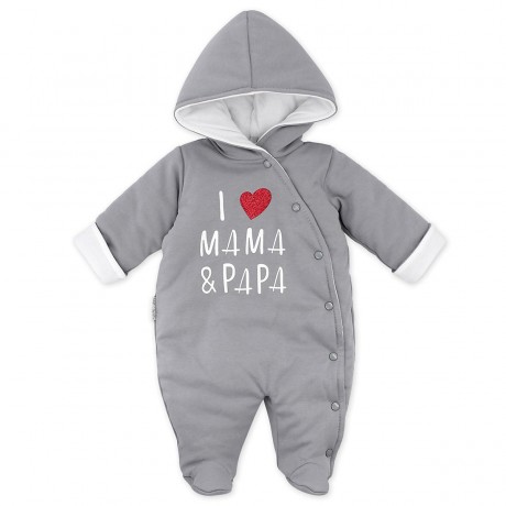 Baby Sweets Schneeanzug I love Mama Papa Schneeanzuge fur Jungen Зимний комбинезон I love Mama Papa Зимний комбинезон для мальчиков