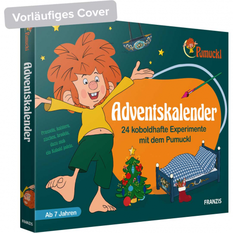 Franzis Pumuckl Adventskalender 2026 mit Bastelideen und Überraschungen, Адвент-календарь FRANZIS Pumuckl 2026 с поделками и сюрпризами, 24 окошка, от 7 лет