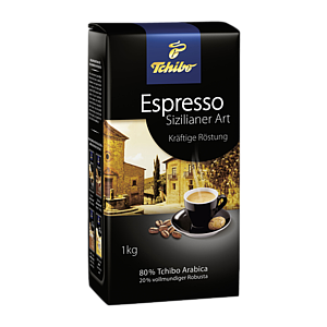Tchibo Espresso Sizilianer Art Эспрессо Сицилийское искусство 1кг Кофе в зернах