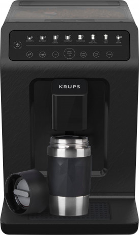 Krups Krups Kaffeevollautomat EA897B Evidence ECOdesign, aus 62%* recyceltem Kunststoff, bis zu 90% recycelbar, inkl. Emsa Travel Mug im Wert von UVP 25,99 Полностью автоматическая кофемашина Krups EA897B Evidence ECOdesign, на 62 %* изготовленная из пер