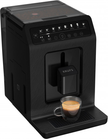 Krups Krups Kaffeevollautomat EA897B Evidence ECOdesign, aus 62%* recyceltem Kunststoff, bis zu 90% recycelbar, inkl. Emsa Travel Mug im Wert von UVP 25,99 Полностью автоматическая кофемашина Krups EA897B Evidence ECOdesign, на 62 %* изготовленная из пер