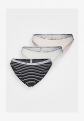 Tommy Hilfiger BIKINI PRINT 3 PACK Briefs white/light pink 3 НАБОР С ПРИНТОМ БИКИНИ Трусы белый/светло-розовый