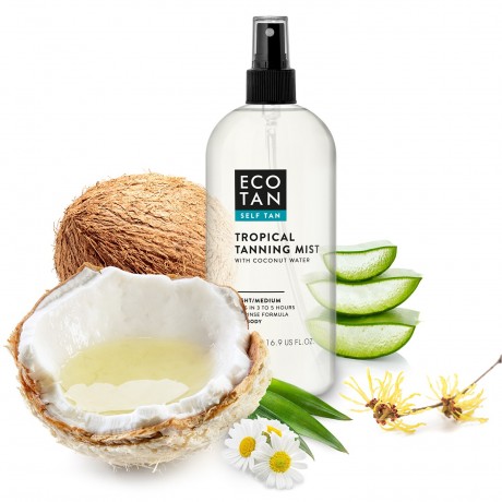 EcoTan Tropical Braunungsspray mit Kokoswasser Тропический спрей для загара с кокосовой водой