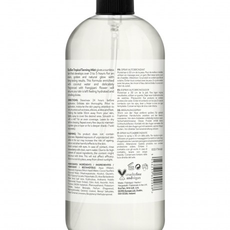 EcoTan Tropical Braunungsspray mit Kokoswasser Тропический спрей для загара с кокосовой водой