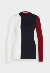 Tommy Hilfiger COLOUR BLOCK Jumper desert sky/rouge/ecru джемпер COLOR BLOCK небо пустыни/румяна/экрю
