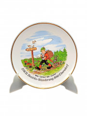 Тарелка декоративная винтажная Kahla &quot;Эберсдорф/1980&quot;, фарфор, 19 см, Германия, 1980 год.