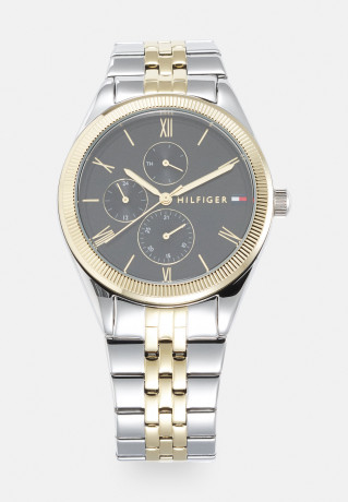 Tommy Hilfiger CASE DIAL WITH ACCENTS BRACELET Watch silver-soloured/gold-soloured/black ЦИФЕРБЛАТ С АКЦЕНТАМИ БРАСЛЕТ Часы серебристый/золотой/черный