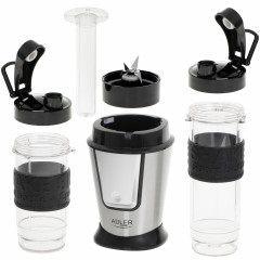 JUNG JUNG Smoothie-Maker ADLER AD4081 Smoothie Maker Standmixer elektrisch Smoothie Maker to go, 500,00 W, inkl 2x Trinkflaschen 570ml+ 400ml BPA-frei Milchshaker, Eiweissshaker  Производитель смузи JUNG ADLER AD4081, стационарный миксер, электрический см