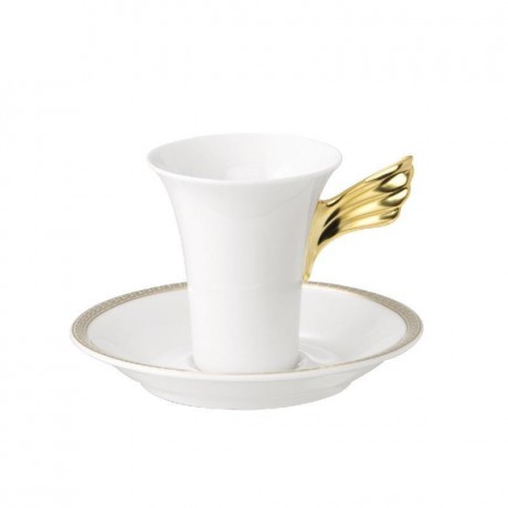 Rosenthal meets Versace Rosenthal Versace Ikarus Medaillon Meandre d?Or Espresso-/Mokkatasse 2-tlg. 0,09 L Чашка Rosenthal Versace Ikarus M?daillon M?andre d"Or для эспрессо/мокко, 2 шт. 0,09 л