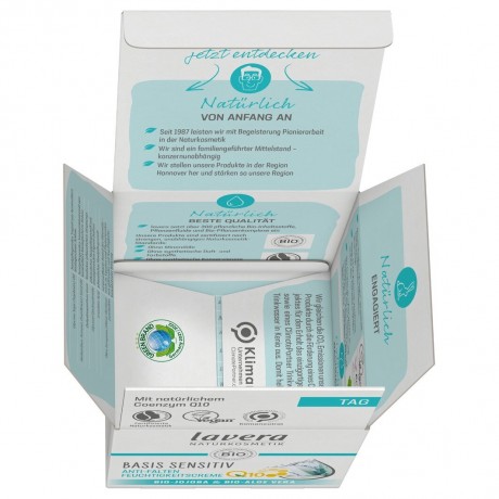 lavera Basis Sensitive Anti-Falten Feuchtigkeitscreme Q10  Базовый увлажняющий крем против морщин для чувствительной кожи Q10