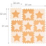 relaxdays 18 x Puzzlematte Sterne orange-beige 18 ковриков-пазлов со звездами оранжево-бежевого цвета