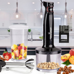 KeMar Kitchenware KeMar Kitchenware Stabmixer KSM-1000 Stabmixer-Set, 1000 W, 17.000 U/min Aufbewahrungsstander Messbecher Titan Klinge  KeMar Kitchenware Ручной блендер KSM-1000, набор ручного блендера, 1000 Вт, 17 000 об/мин, подставка для хранения, мер