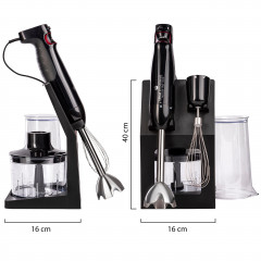 KeMar Kitchenware KeMar Kitchenware Stabmixer KSM-1000 Stabmixer-Set, 1000 W, 17.000 U/min Aufbewahrungsstander Messbecher Titan Klinge  KeMar Kitchenware Ручной блендер KSM-1000, набор ручного блендера, 1000 Вт, 17 000 об/мин, подставка для хранения, мер