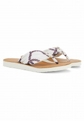 Tommy Hilfiger ELEVATED ROPE PRINT T-bar sandals weathered white ELEVATED ROPE PRINT Сандалии с Т-образной перемычкой выветрившийся белый